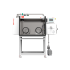 Mini α-1000P Glove Box Auto Purging and Gas Purification