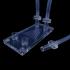 PDMS-Glass-Polycarbonate Hybrid Microfluidic Chips