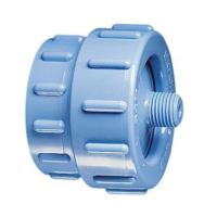 In-line Filter Holder, PP Material,  for Ø47mm Filters, Silicone O-ring, Inlet and Outlet Combination 1/4" NPTM and Female Luer-slip