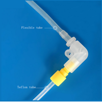 Adapters & Connectors: Barb to Female 1/4''-28 Elbow Plastic Joint, PP/PTFE Material, 30 Pieces/Pk