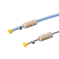 Adapters & Connectors: Short Flangeless PEEK Fittings, Headless, 1/4''-28 Nuts, Ferrules and Locking Ring (100 Pcs/Pk)