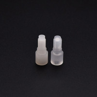 Adapters & Connectors: Plugs and Caps,  PP/PTFE Material,  1/4''-28 or M6 Thread, 30 Pieces/Pk