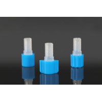 Adapters & Connectors: Pre-Determined Torque Flangeless Fittings,  1/4''-28/ M6 Threads, PP/PTFE Material,   30 Pieces/Pk