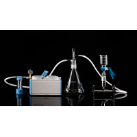 Laboratory Glass Vacuum Filtration System, Including  Vacuum Pump, Vacuum Manifold, Receiving Bottle and Vacuum Trap