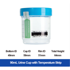Welch Urine Cup with Temperature Strip (400pcs/Case)