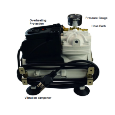 Vacuum Pump (Oil-Free), Portable and Electric Driven, Maximum Vacuum 26.8 inHg and Max. Flow 21LPM