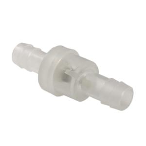 Check Valve, Barb Fitting, Polypropylene with Metal Spring (304 SS)