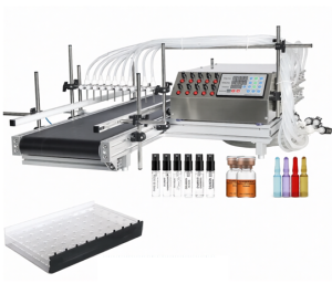 Peristaltic Pump, Multi-Head Dispensing & Filling System ASP-DISP10B with Conveyor